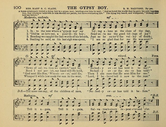 The Banner of Victory: a choice selection of songs, duets, quartets, and choruses, for Sunday schools, prayer and praise meetings, and the fireside page 100