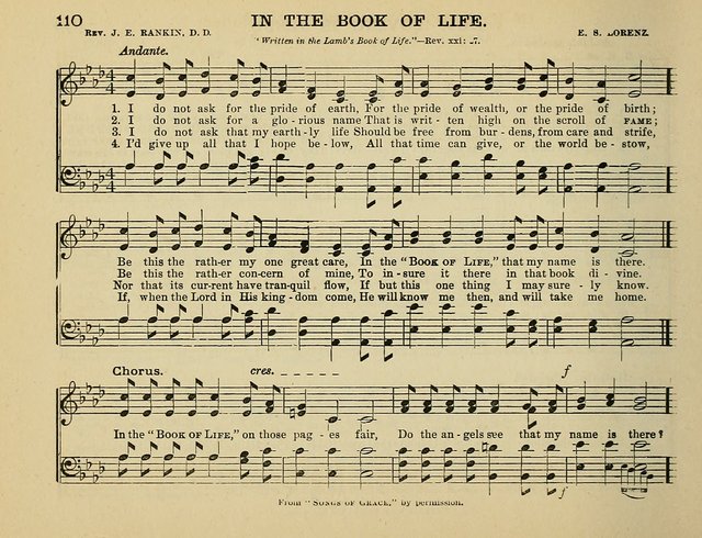 The Banner of Victory: a choice selection of songs, duets, quartets, and choruses, for Sunday schools, prayer and praise meetings, and the fireside page 110