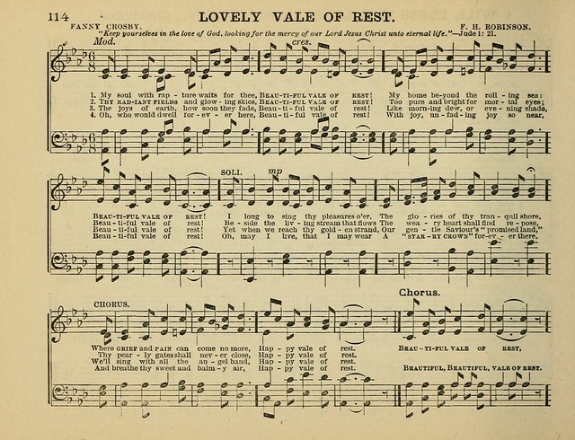 The Banner of Victory: a choice selection of songs, duets, quartets, and choruses, for Sunday schools, prayer and praise meetings, and the fireside page 114