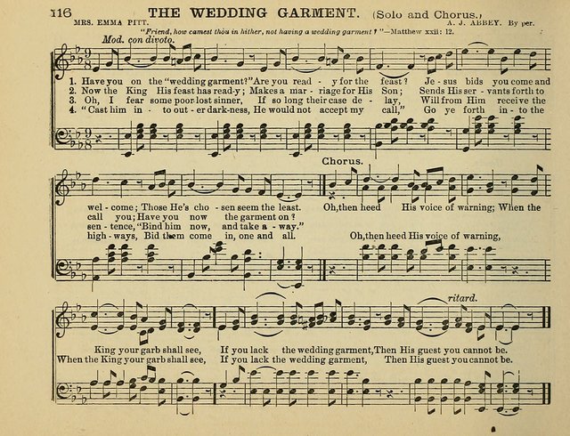 The Banner of Victory: a choice selection of songs, duets, quartets, and choruses, for Sunday schools, prayer and praise meetings, and the fireside page 116