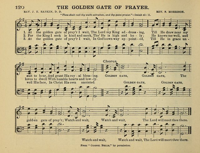 The Banner of Victory: a choice selection of songs, duets, quartets, and choruses, for Sunday schools, prayer and praise meetings, and the fireside page 120