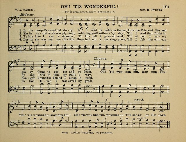 The Banner of Victory: a choice selection of songs, duets, quartets, and choruses, for Sunday schools, prayer and praise meetings, and the fireside page 121