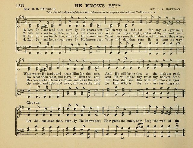 The Banner of Victory: a choice selection of songs, duets, quartets, and choruses, for Sunday schools, prayer and praise meetings, and the fireside page 140