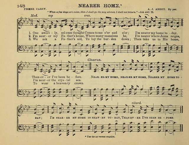 The Banner of Victory: a choice selection of songs, duets, quartets, and choruses, for Sunday schools, prayer and praise meetings, and the fireside page 148