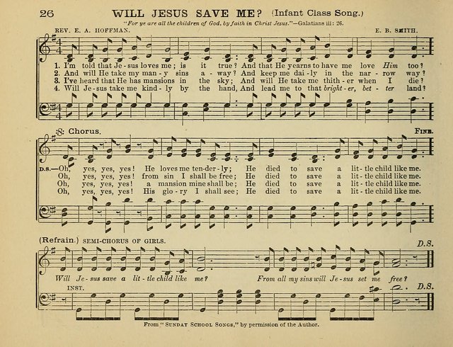 The Banner of Victory: a choice selection of songs, duets, quartets, and choruses, for Sunday schools, prayer and praise meetings, and the fireside page 26