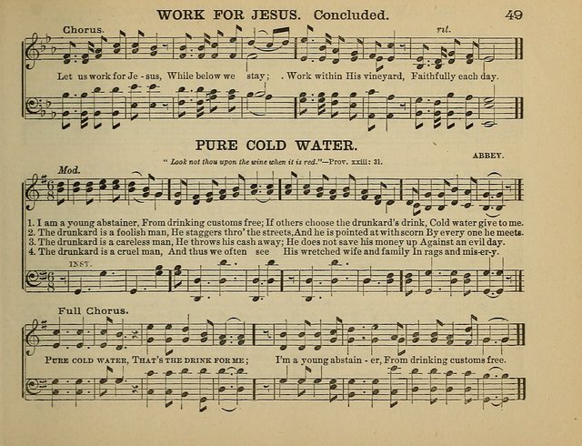 The Banner of Victory: a choice selection of songs, duets, quartets, and choruses, for Sunday schools, prayer and praise meetings, and the fireside page 49