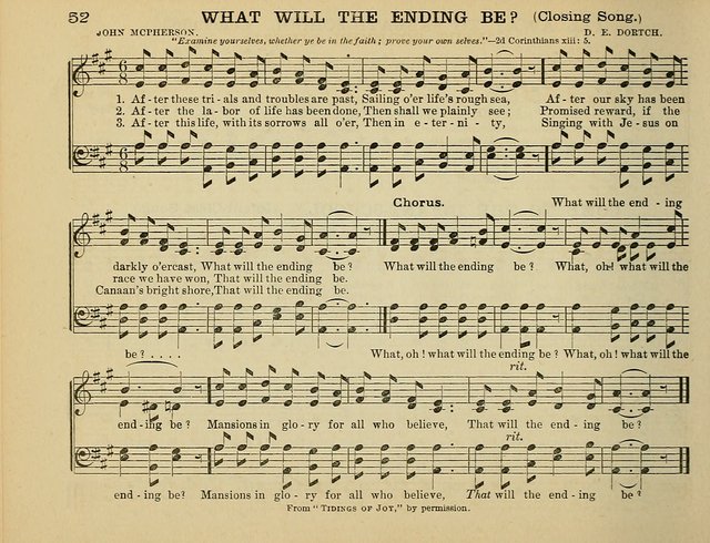 The Banner of Victory: a choice selection of songs, duets, quartets, and choruses, for Sunday schools, prayer and praise meetings, and the fireside page 52