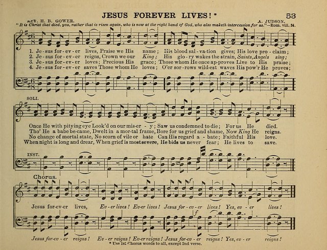 The Banner of Victory: a choice selection of songs, duets, quartets, and choruses, for Sunday schools, prayer and praise meetings, and the fireside page 53