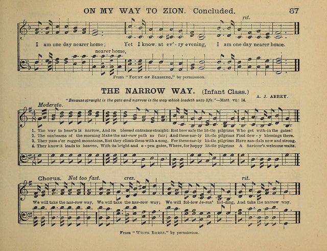 The Banner of Victory: a choice selection of songs, duets, quartets, and choruses, for Sunday schools, prayer and praise meetings, and the fireside page 67