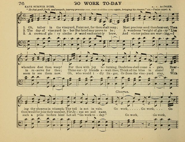 The Banner of Victory: a choice selection of songs, duets, quartets, and choruses, for Sunday schools, prayer and praise meetings, and the fireside page 76