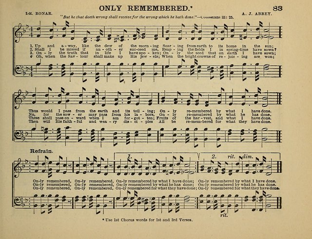 The Banner of Victory: a choice selection of songs, duets, quartets, and choruses, for Sunday schools, prayer and praise meetings, and the fireside page 83