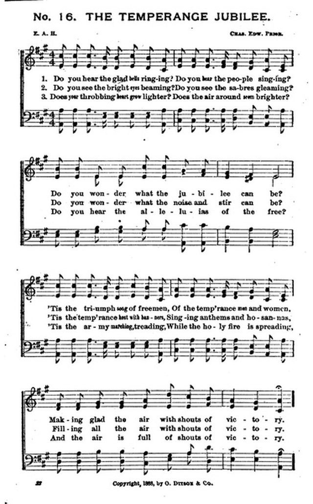 Bells of Victory: a collection of music for temperance meetings page 20