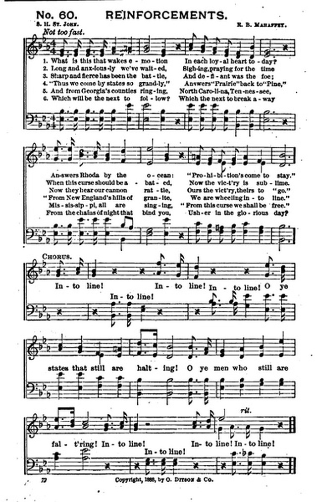 Bells of Victory: a collection of music for temperance meetings page 70