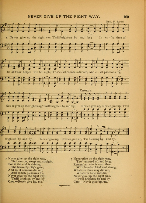 The Carol: a book of religious songs for the Sunday school and the home page 109