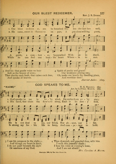 The Carol: a book of religious songs for the Sunday school and the home page 127