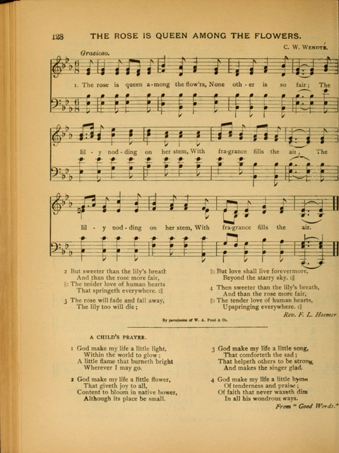 The Carol: a book of religious songs for the Sunday school and the home page 128