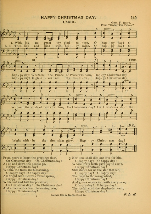 The Carol: a book of religious songs for the Sunday school and the home page 149