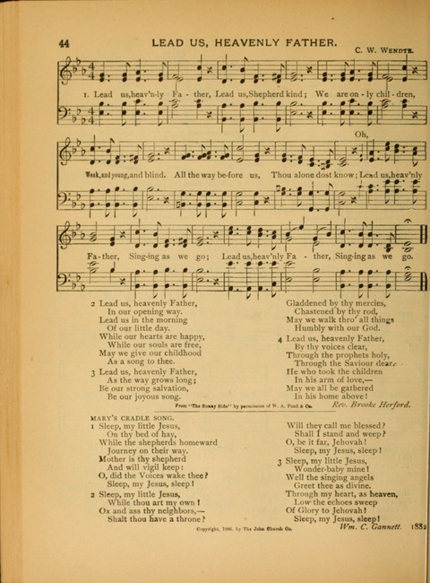 The Carol: a book of religious songs for the Sunday school and the home page 44