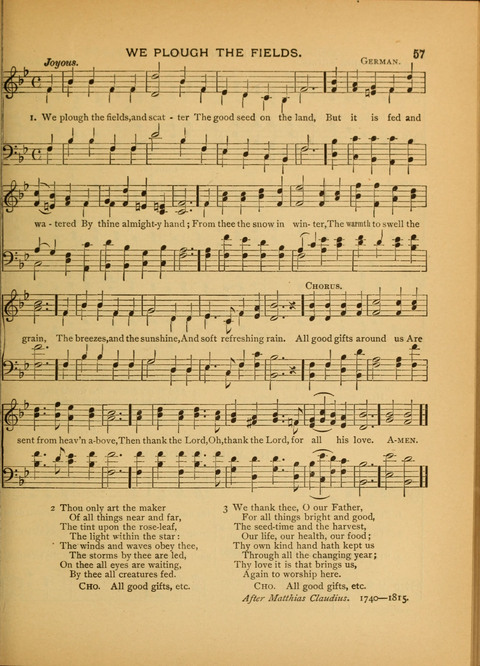 The Carol: a book of religious songs for the Sunday school and the home page 57