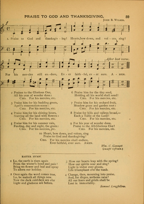 The Carol: a book of religious songs for the Sunday school and the home page 59