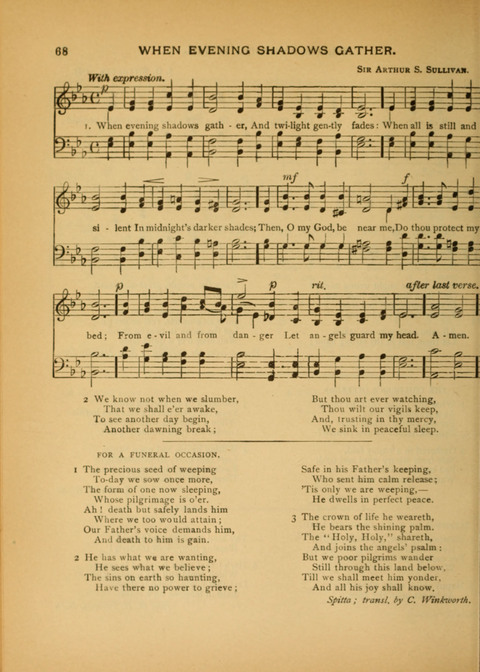 The Carol: a book of religious songs for the Sunday school and the home page 68