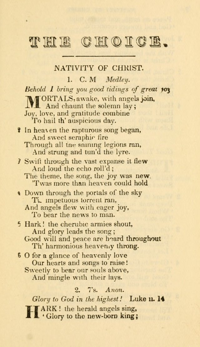 The Choice: in two parts; Part I, containing Psalms and hymns, Part II, containing spiritual songs; designed for public and private worship (6th ed.) page 26