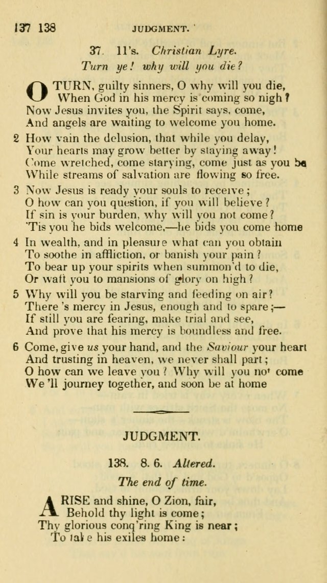 The Choice: in two parts; Part I, containing Psalms and hymns, Part II, containing spiritual songs; designed for public and private worship (6th ed.) page 443