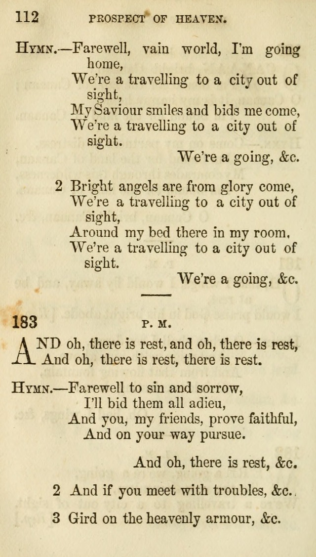 The Chorus: or, a collection of choruses and hymns, selected and original, adapted especially to the class-room, and to meetings for prayer and Christian conference (7th ed., Imp. and Enl.) page 112