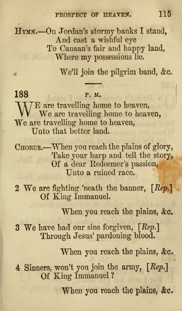 The Chorus: or, a collection of choruses and hymns, selected and original, adapted especially to the class-room, and to meetings for prayer and Christian conference (7th ed., Imp. and Enl.) page 115