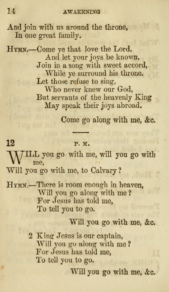 The Chorus: or, a collection of choruses and hymns, selected and original, adapted especially to the class-room, and to meetings for prayer and Christian conference (7th ed., Imp. and Enl.) page 14