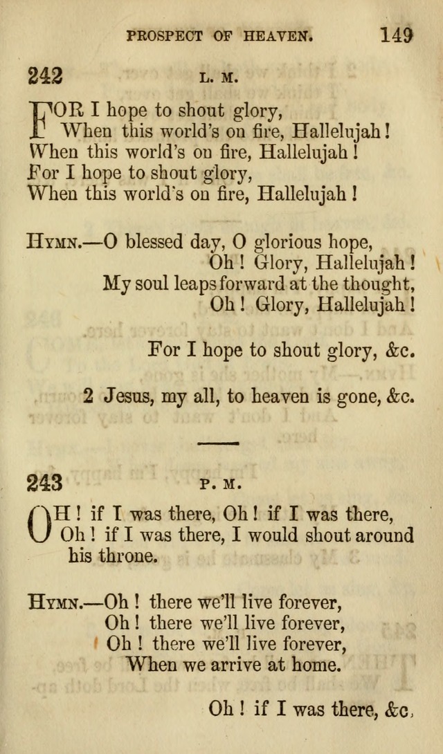 The Chorus: or, a collection of choruses and hymns, selected and original, adapted especially to the class-room, and to meetings for prayer and Christian conference (7th ed., Imp. and Enl.) page 149