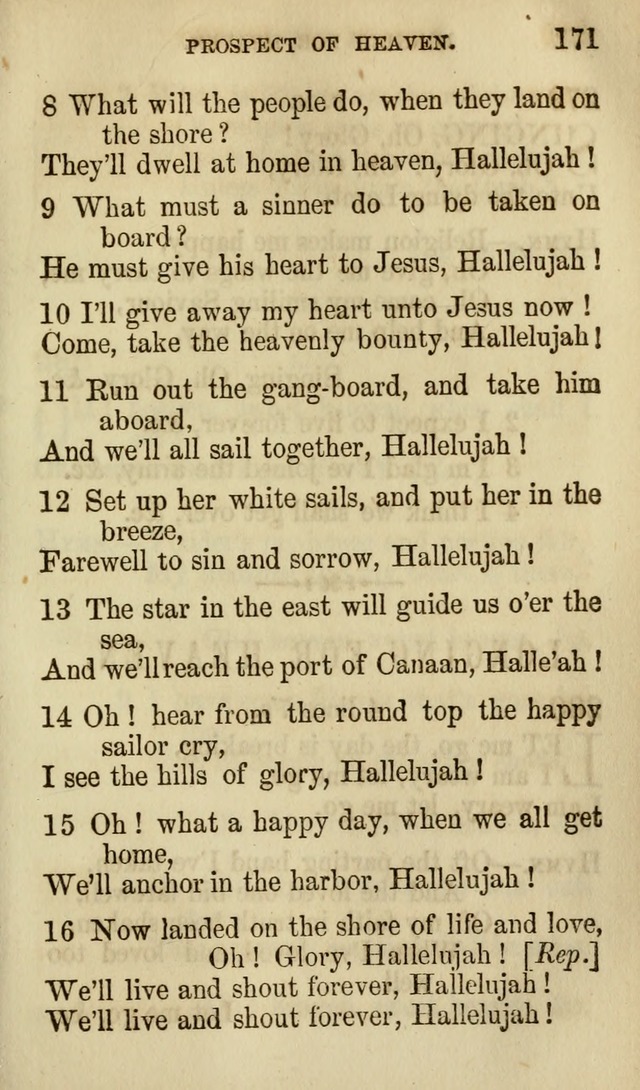 The Chorus: or, a collection of choruses and hymns, selected and original, adapted especially to the class-room, and to meetings for prayer and Christian conference (7th ed., Imp. and Enl.) page 171