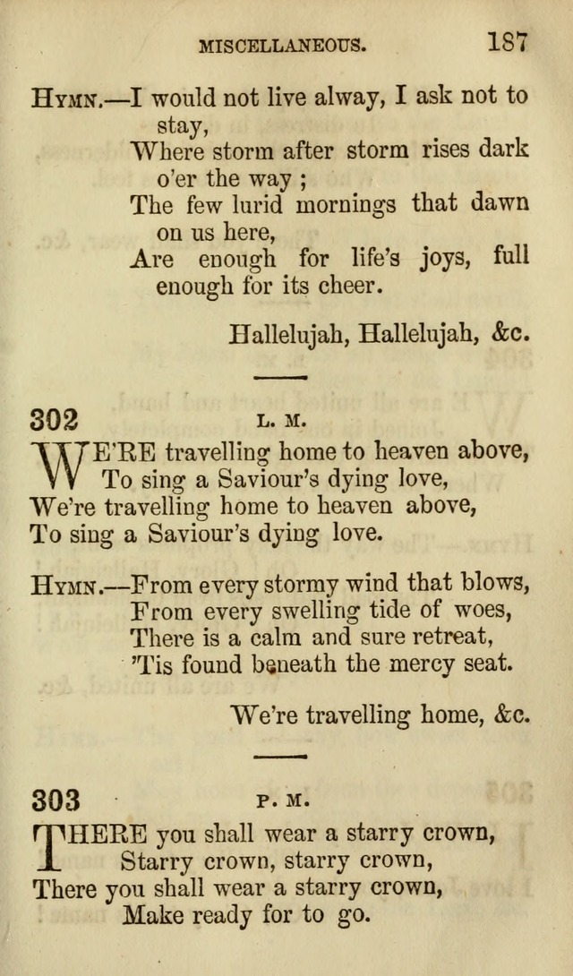 The Chorus: or, a collection of choruses and hymns, selected and original, adapted especially to the class-room, and to meetings for prayer and Christian conference (7th ed., Imp. and Enl.) page 187