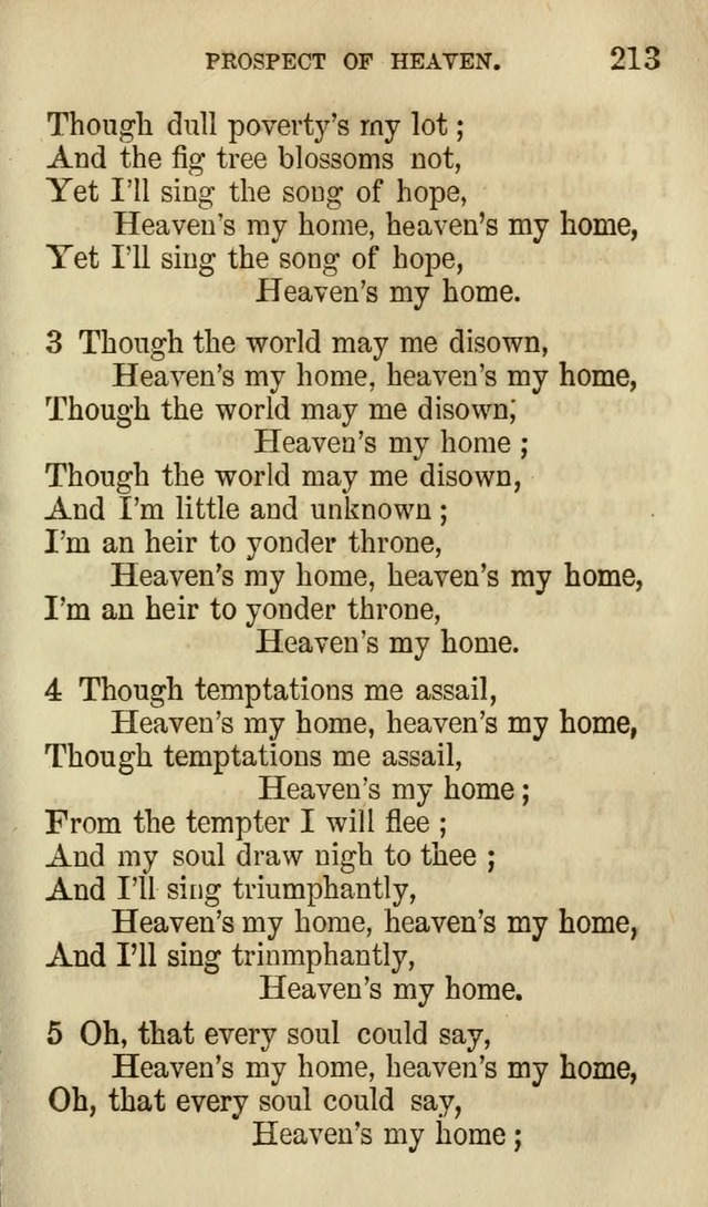 The Chorus: or, a collection of choruses and hymns, selected and original, adapted especially to the class-room, and to meetings for prayer and Christian conference (7th ed., Imp. and Enl.) page 213