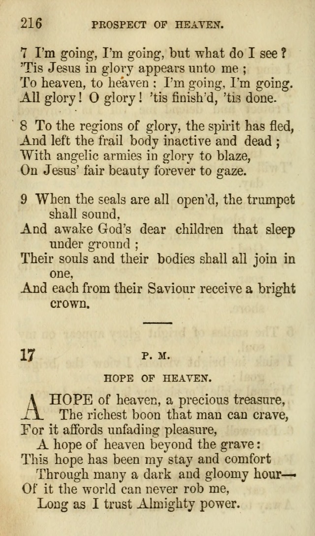 The Chorus: or, a collection of choruses and hymns, selected and original, adapted especially to the class-room, and to meetings for prayer and Christian conference (7th ed., Imp. and Enl.) page 216