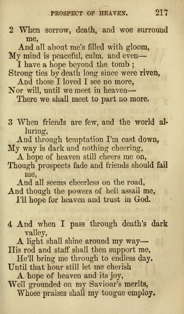 The Chorus: or, a collection of choruses and hymns, selected and original, adapted especially to the class-room, and to meetings for prayer and Christian conference (7th ed., Imp. and Enl.) page 217