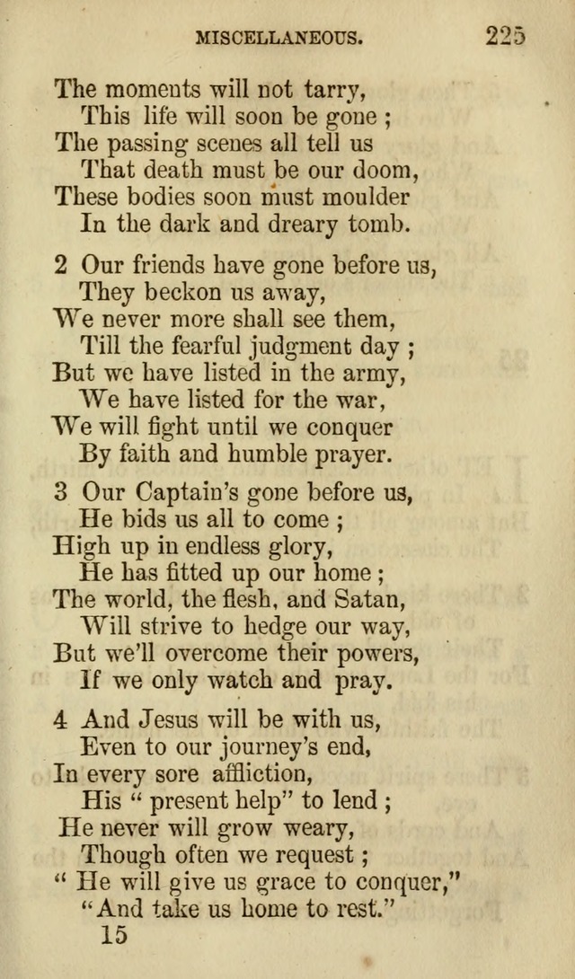 The Chorus: or, a collection of choruses and hymns, selected and original, adapted especially to the class-room, and to meetings for prayer and Christian conference (7th ed., Imp. and Enl.) page 225