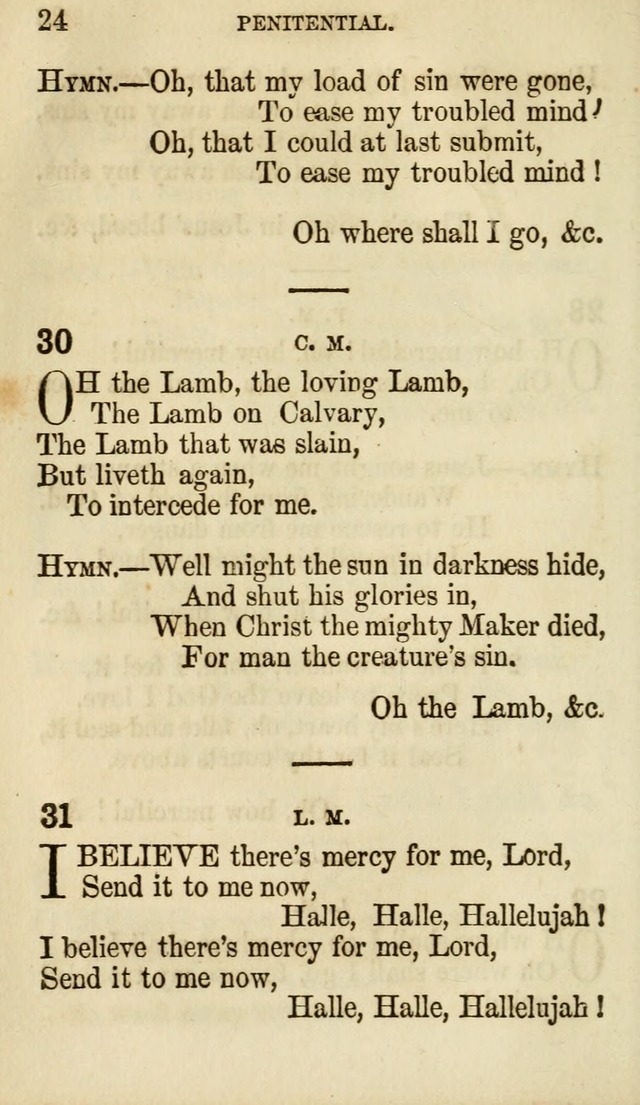 The Chorus: or, a collection of choruses and hymns, selected and original, adapted especially to the class-room, and to meetings for prayer and Christian conference (7th ed., Imp. and Enl.) page 24