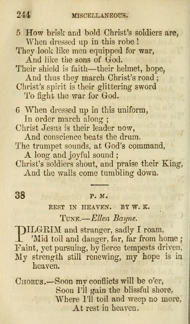 The Chorus: or, a collection of choruses and hymns, selected and original, adapted especially to the class-room, and to meetings for prayer and Christian conference (7th ed., Imp. and Enl.) page 244