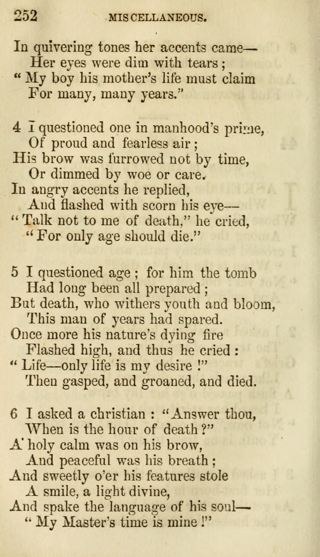 The Chorus: or, a collection of choruses and hymns, selected and original, adapted especially to the class-room, and to meetings for prayer and Christian conference (7th ed., Imp. and Enl.) page 252