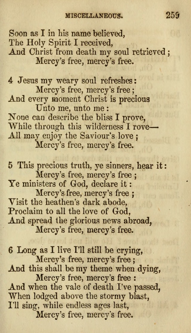 The Chorus: or, a collection of choruses and hymns, selected and original, adapted especially to the class-room, and to meetings for prayer and Christian conference (7th ed., Imp. and Enl.) page 259