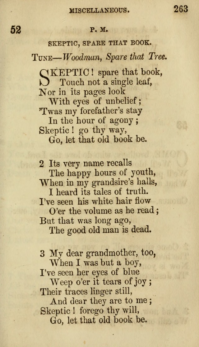 The Chorus: or, a collection of choruses and hymns, selected and original, adapted especially to the class-room, and to meetings for prayer and Christian conference (7th ed., Imp. and Enl.) page 263