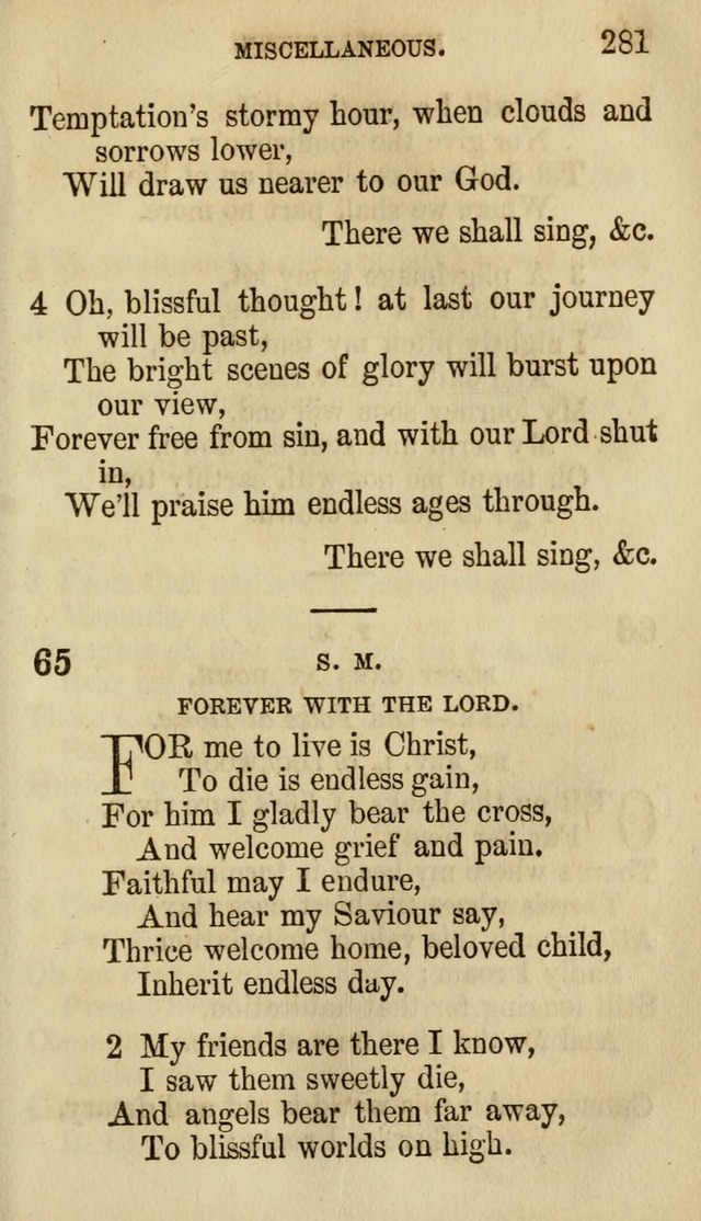 The Chorus: or, a collection of choruses and hymns, selected and original, adapted especially to the class-room, and to meetings for prayer and Christian conference (7th ed., Imp. and Enl.) page 281