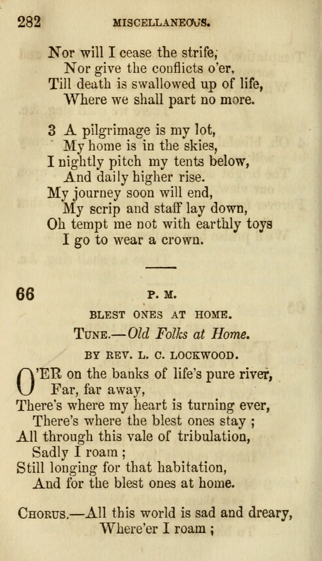 The Chorus: or, a collection of choruses and hymns, selected and original, adapted especially to the class-room, and to meetings for prayer and Christian conference (7th ed., Imp. and Enl.) page 282