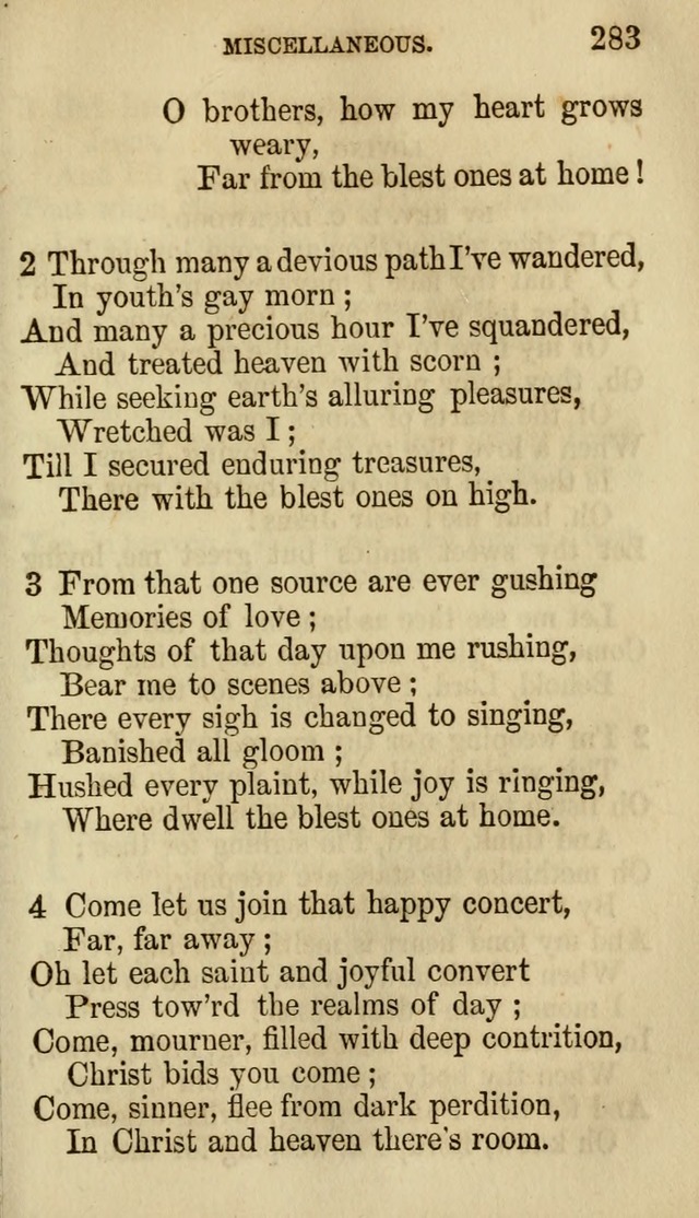 The Chorus: or, a collection of choruses and hymns, selected and original, adapted especially to the class-room, and to meetings for prayer and Christian conference (7th ed., Imp. and Enl.) page 283