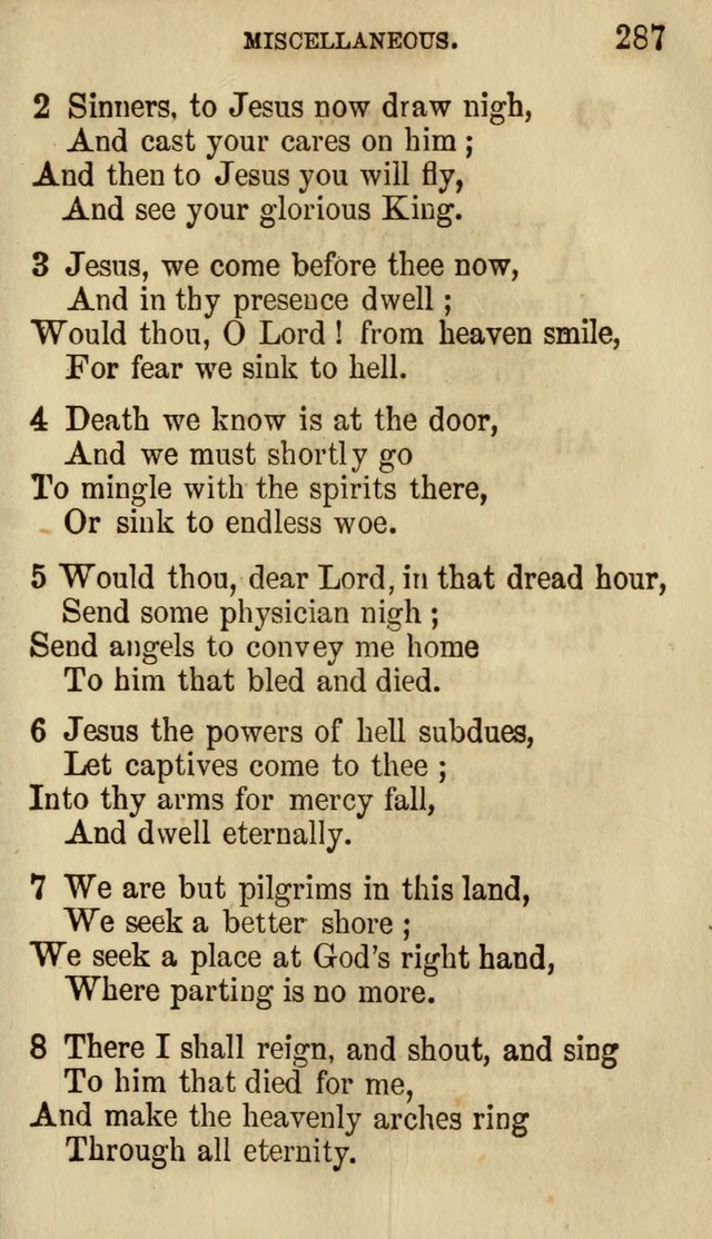 The Chorus: or, a collection of choruses and hymns, selected and original, adapted especially to the class-room, and to meetings for prayer and Christian conference (7th ed., Imp. and Enl.) page 287