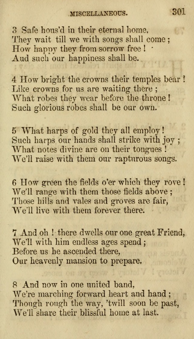 The Chorus: or, a collection of choruses and hymns, selected and original, adapted especially to the class-room, and to meetings for prayer and Christian conference (7th ed., Imp. and Enl.) page 301