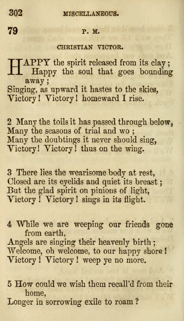 The Chorus: or, a collection of choruses and hymns, selected and original, adapted especially to the class-room, and to meetings for prayer and Christian conference (7th ed., Imp. and Enl.) page 302