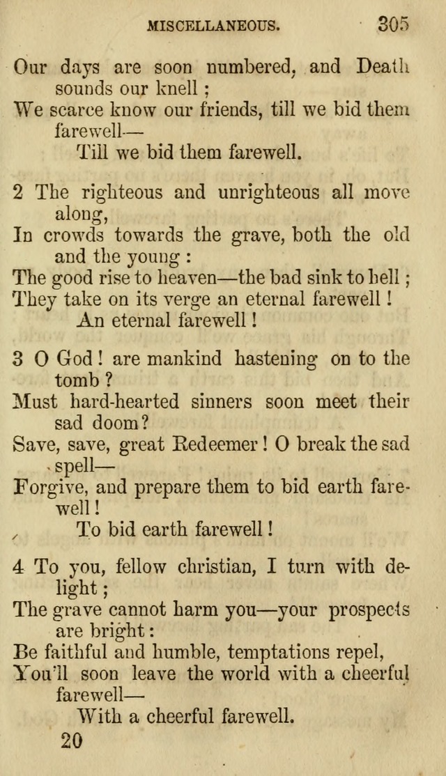 The Chorus: or, a collection of choruses and hymns, selected and original, adapted especially to the class-room, and to meetings for prayer and Christian conference (7th ed., Imp. and Enl.) page 305