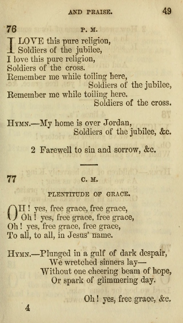 The Chorus: or, a collection of choruses and hymns, selected and original, adapted especially to the class-room, and to meetings for prayer and Christian conference (7th ed., Imp. and Enl.) page 49